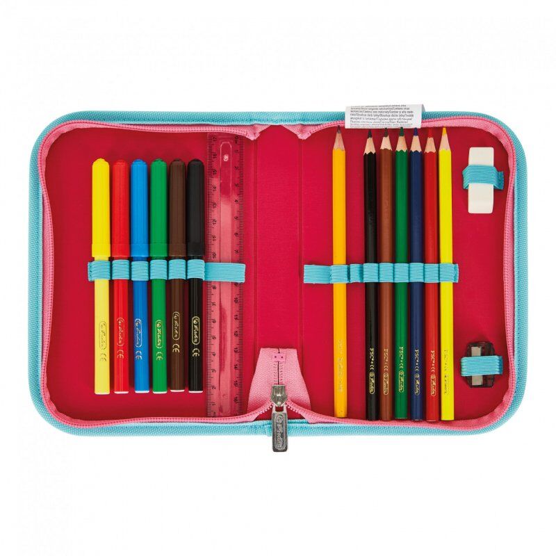 Herlitz Loop Plus Ballet Love Ensemble de cartables Fille Polyester Bleu, Rose