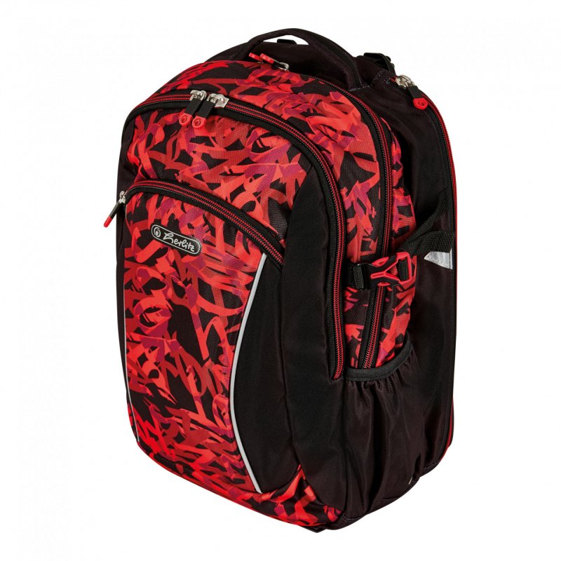 Herlitz Ultimate Graffiti sac à dos Sac à dos de sport Noir, Rouge Polyester