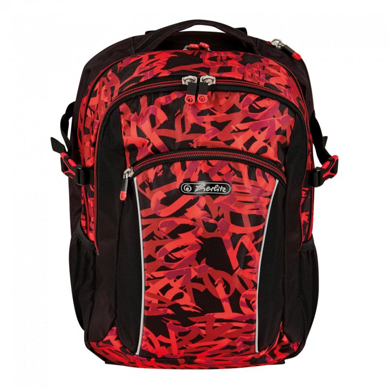 Herlitz Ultimate Graffiti sac à dos Sac à dos de sport Noir, Rouge Polyester