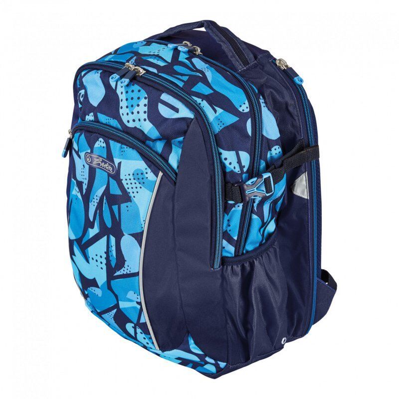 Herlitz Ultimate CamoBlue sac à dos Cartable sac à dos Bleu, Marine Polyester