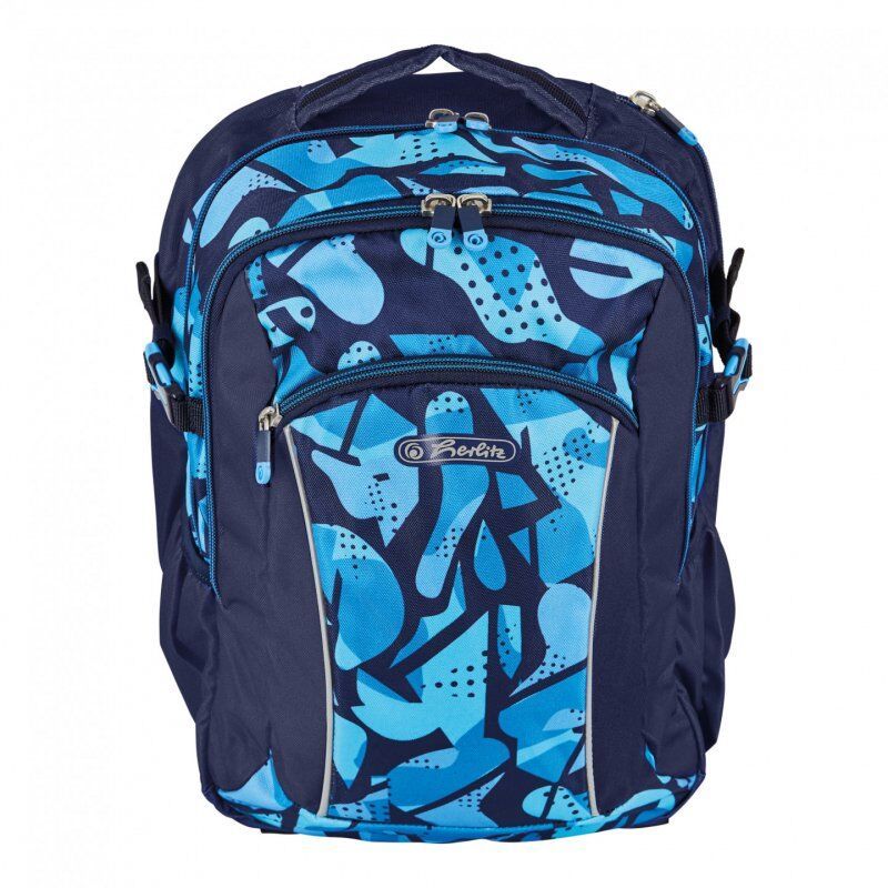 Herlitz Ultimate CamoBlue backpack School backpack Blue, Navy Polyester