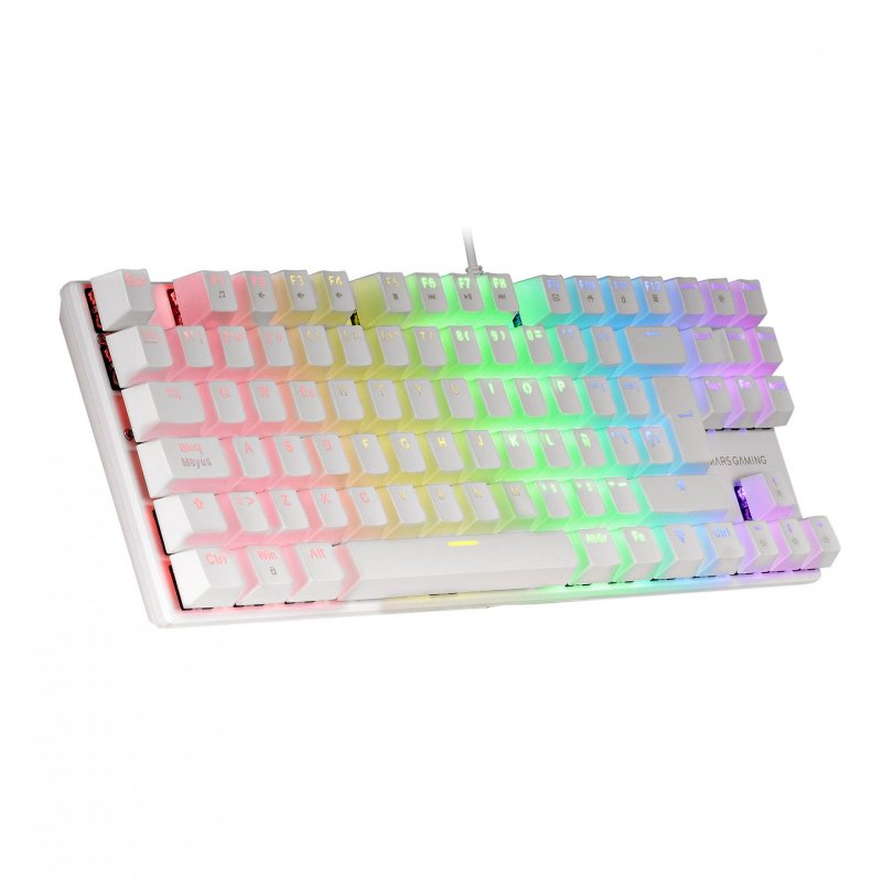 Mars Gaming MK80 clavier USB AZERTY Français Blanc
