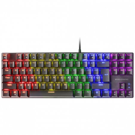 Clavier Gamer mécanique (Blue Switch) Mars Gaming MK80 RGB (Noir)