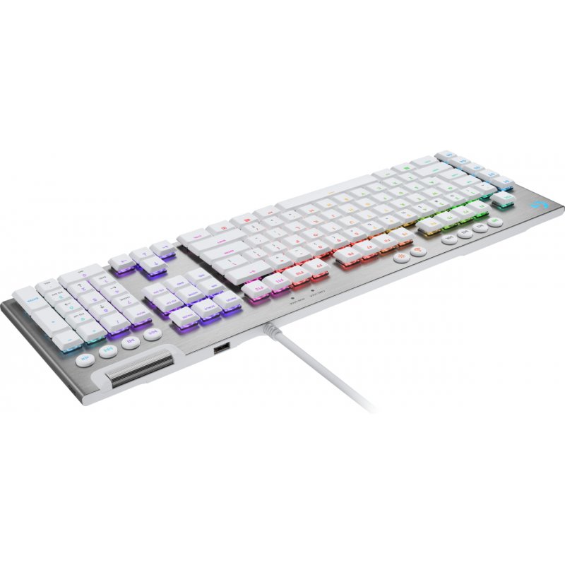 Logitech G G815 - Tactile - White clavier USB AZERTY Français Aluminium, Blanc