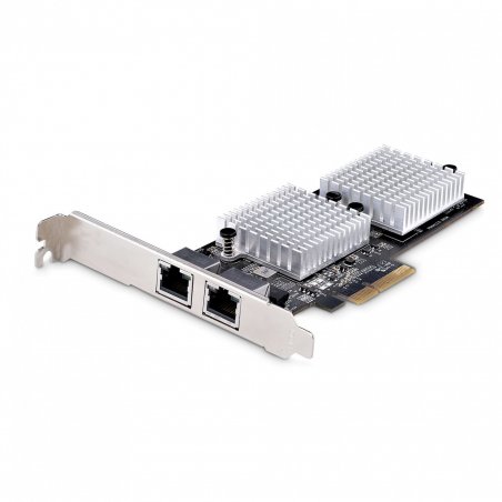 StarTech.com 2-Port 10GbE PCIe Network Adapter Card, Network Card for PCs/Servers, Six-Speed PCIe Ethernet Card with Jum