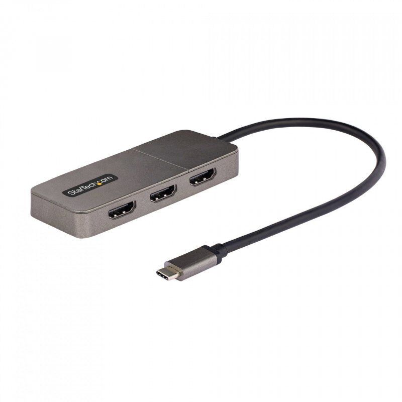 StarTech.com Hub USB-C MST à 3 Ports - Adaptateur Multi-Écrans USB C vers 3x HDMI pour PC Portable - Splitter Triple H