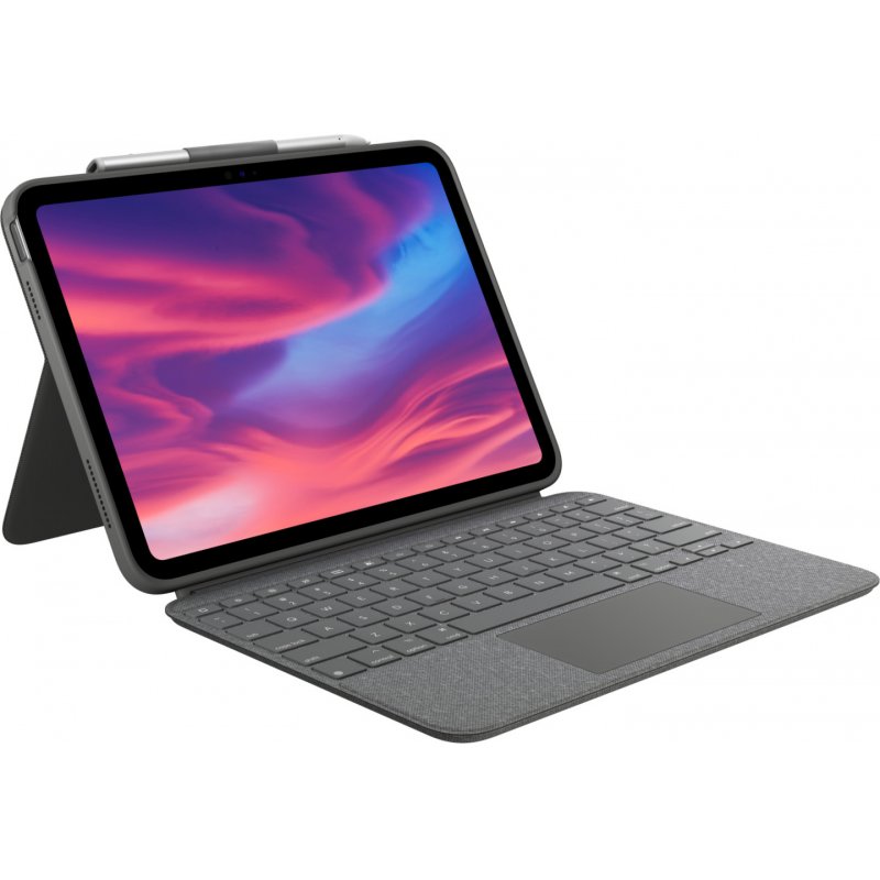 Logitech Combo Touch Gris Smart Connector QWERTY Danois, Finlandais, Norvégien, Suédois