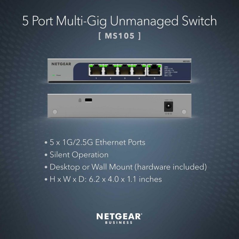 5-Port Multi-Gig 2.5G unmanaged Switch