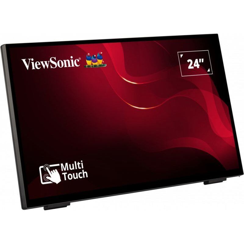 Viewsonic TD2465 affichage de messages Écran plat interactif 61 cm (24") LED 250 cd/m² Full HD Noir Écran tactile