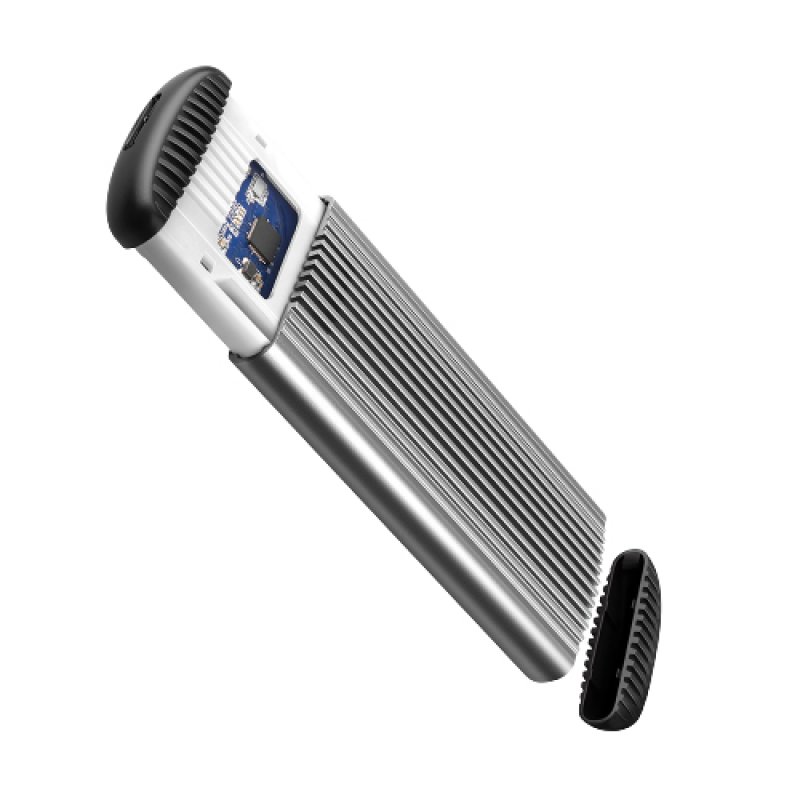 Axagon EEM2-SA Boîtier de disques de stockage Enceinte ssd Gris M.2
