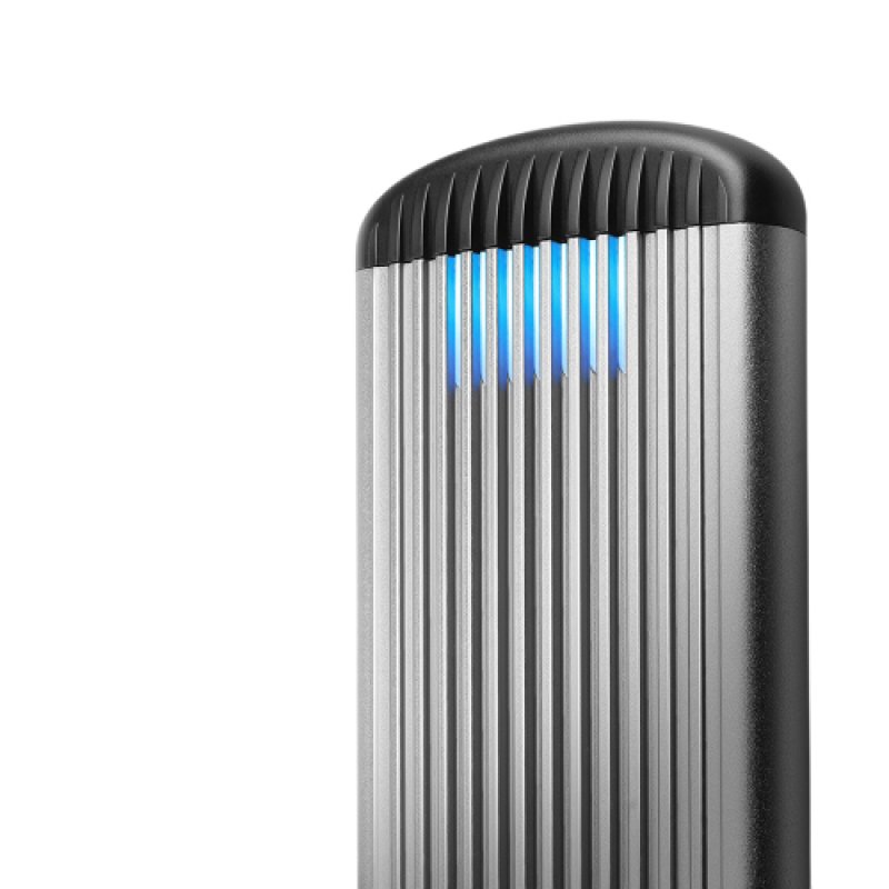 AXAGON EEM2-SA USB micro-B 3.2 Gen 1 - M.2 SATA SSD Gehäuse, Werkzeuglos - gerippt