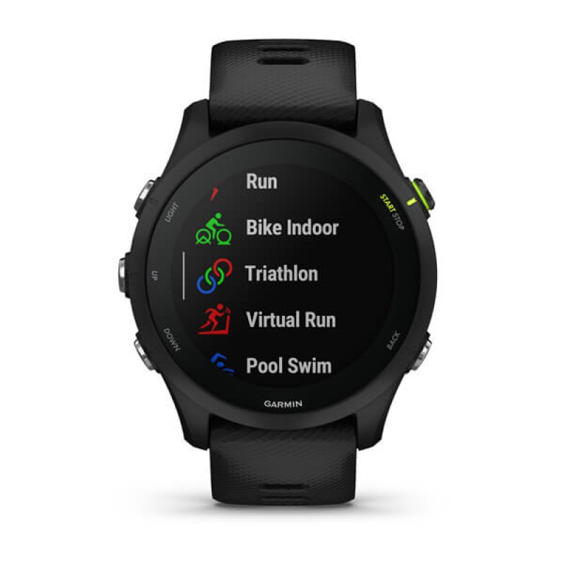 Garmin Forerunner 255 Music 3,3 cm (1.3") MIP 46 mm Numérique 260 x 260 pixels Écran tactile Noir Wifi GPS (satellite)
