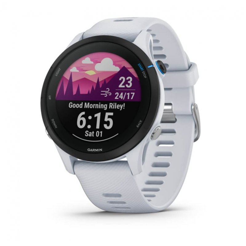 Garmin Forerunner 255 Music 3,3 cm (1.3") MIP 46 mm Numérique 260 x 260 pixels Écran tactile Blanc Wifi GPS (satellite