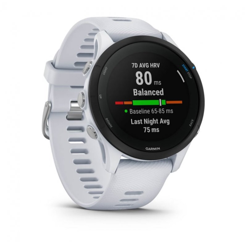 Garmin Forerunner 255 Music 3,3 cm (1.3") MIP 46 mm Numérique 260 x 260 pixels Écran tactile Blanc Wifi GPS (satellite