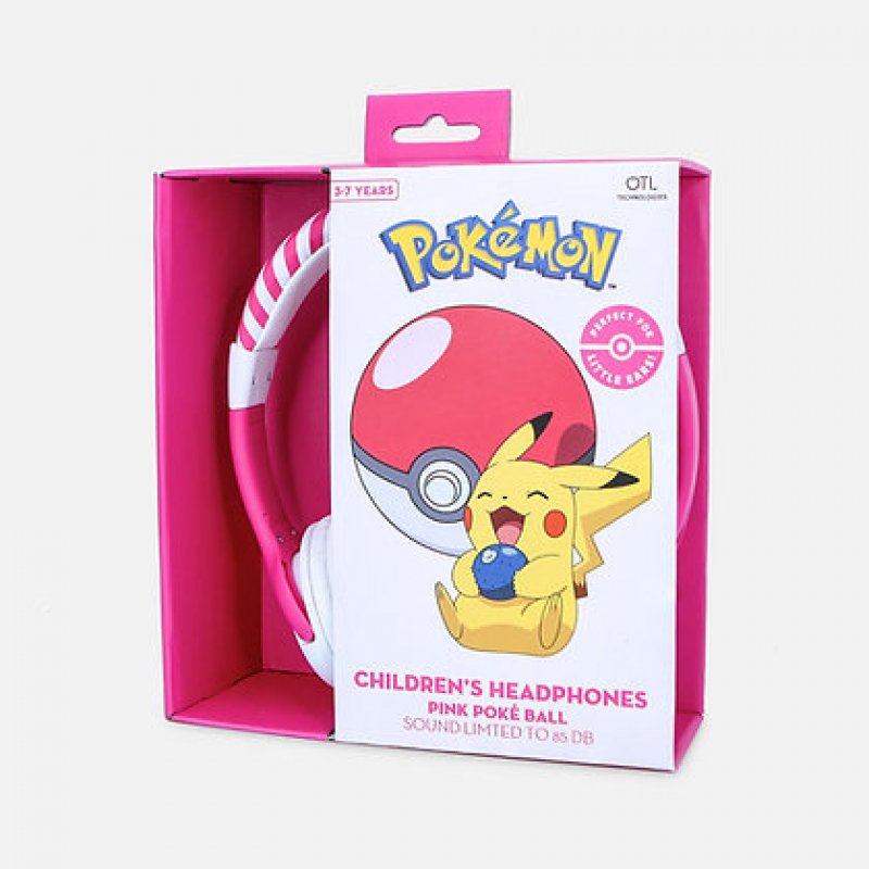 OTL Technologies Pokémon Pokéball Pink Kids Headphones Wired Head-band Gaming Pink, White