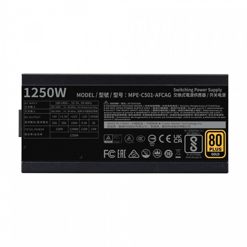 COOLER MASTER  MWE Gold V2 FM 1250W ATX 3.0