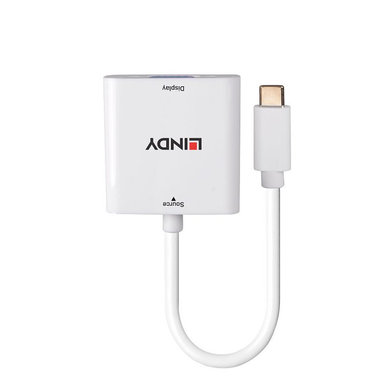 Adaptateur Lindy USB Type C vers VGA (Noir)