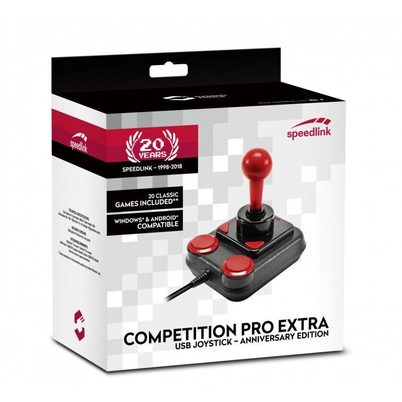 SPEEDLINK Competition Pro Extra Noir, Rouge USB 1.1 Joystick Analogique Android, PC