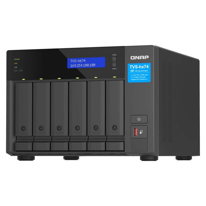 6bay QuTS hero NAS Intel C i3-12100 4c