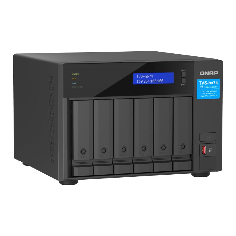 6bay QuTS hero NAS Intel C i3-12100 4c