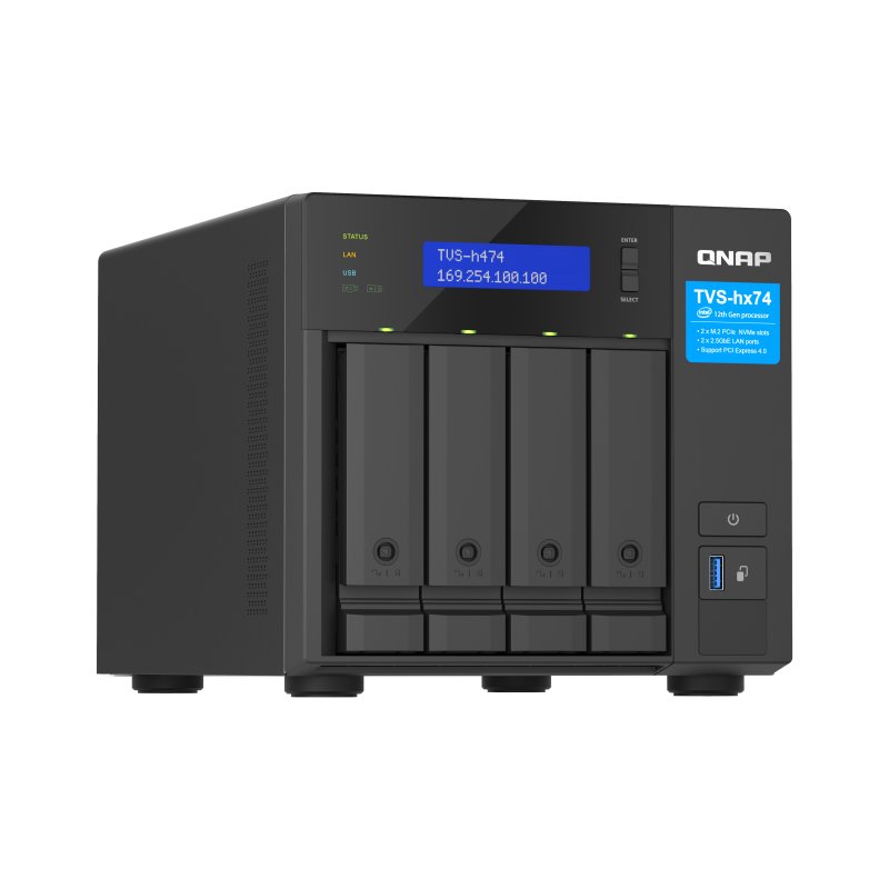 4bay QuTS hero NAS Intel Pent Gold G7400