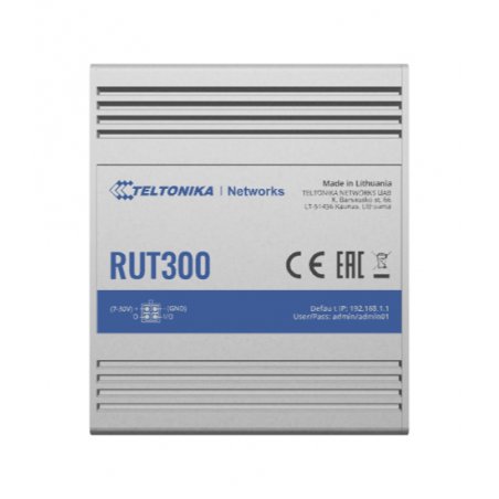 Teltonika RUT300 wired router Fast Ethernet Blue, Metallic