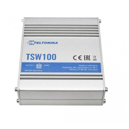 Teltonika TSW100 commutateur réseau Gigabit Ethernet (10/100/1000) Connexion Ethernet, supportant l'alimentation via ce