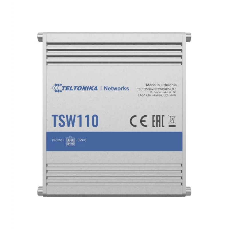 Teltonika TSW110 commutateur réseau Non-géré Gigabit Ethernet (10/100/1000) Connexion Ethernet, supportant l'alimenta