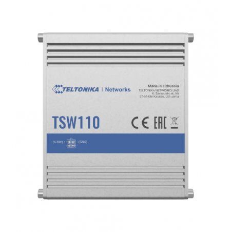 Teltonika TSW110 network switch Unmanaged Gigabit Ethernet (10/100/1000) Power over Ethernet (PoE) Blue, Grey