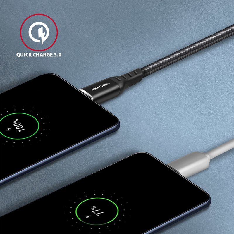 Axagon BUCM-AM10AB câble USB 1 m USB 2.0 USB A USB C Noir