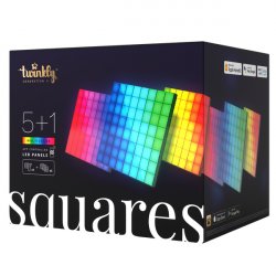 Twinkly Squares Panneau intelligent Noir Wi-Fi/Bluetooth