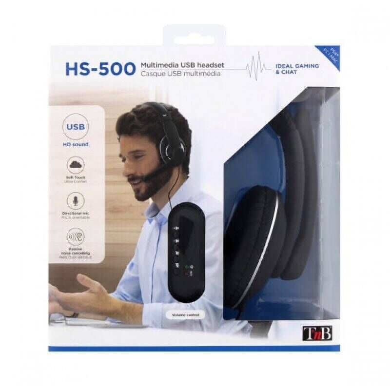 T'nB HS-500 Headset Wired Head-band Calls/Music