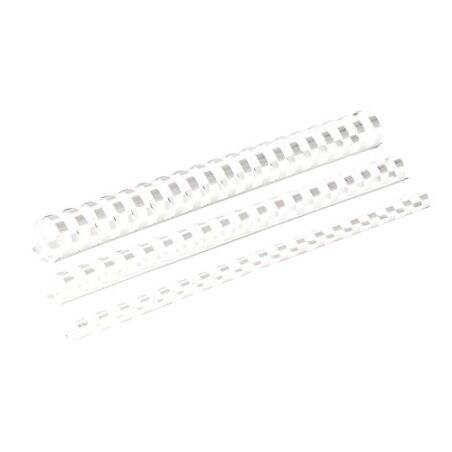 Lot de 100 Peignes à relier plastiques Fellowes Format A4 0,8 cm (Blanc)