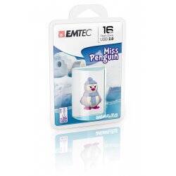 Emtec Miss Penguin lecteur USB flash 16 Go USB Type-A 2.0 Bleu, Violet, Blanc