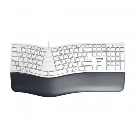 CHERRY KC 4500 ERGO keyboard USB QWERTZ German White