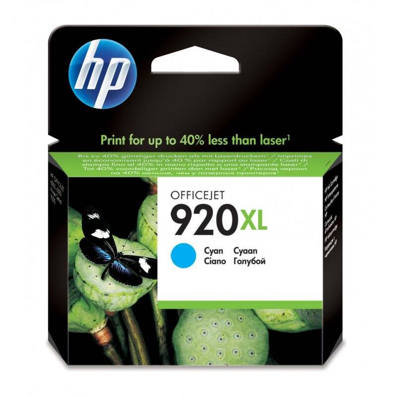 HP 920XL cartouche d'encre cyan grande capacité authentique