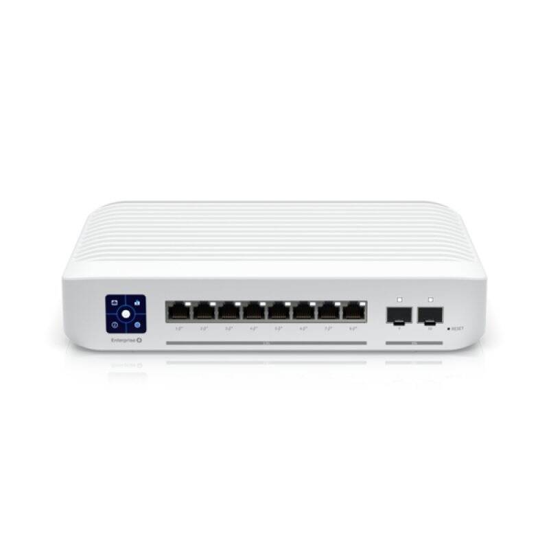 Ubiquiti Switch UniFi 8xRJ45 2,5G/2xSFP+ 10G Managed PoE+ Wall-Mountable, 1,3" Touchscreen, 120W PoE