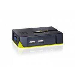 LevelOne KVM-Switch 2 PC VGA+USB Black Edition