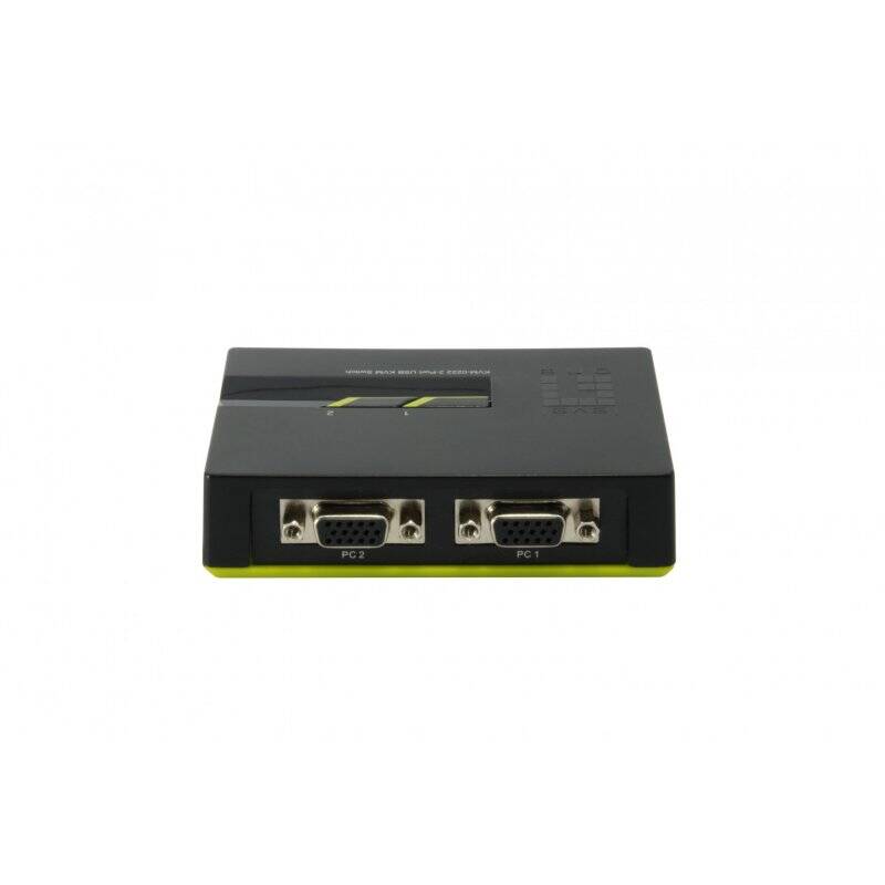 LevelOne KVM-Switch 2 PC VGA+USB Black Edition