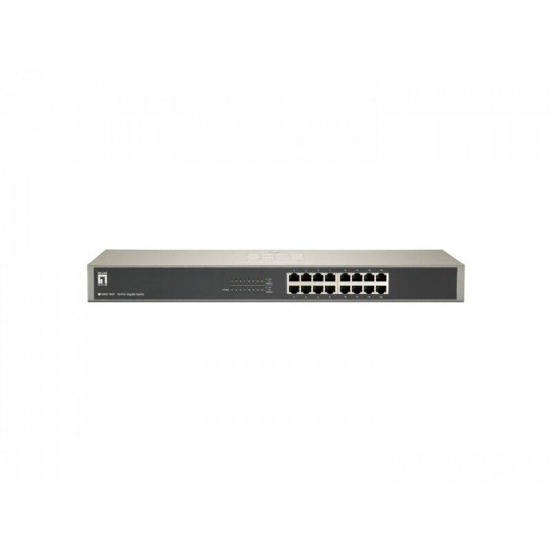 LevelOne GSW-1657 commutateur réseau Non-géré Gigabit Ethernet (10/100/1000) Noir, Gris