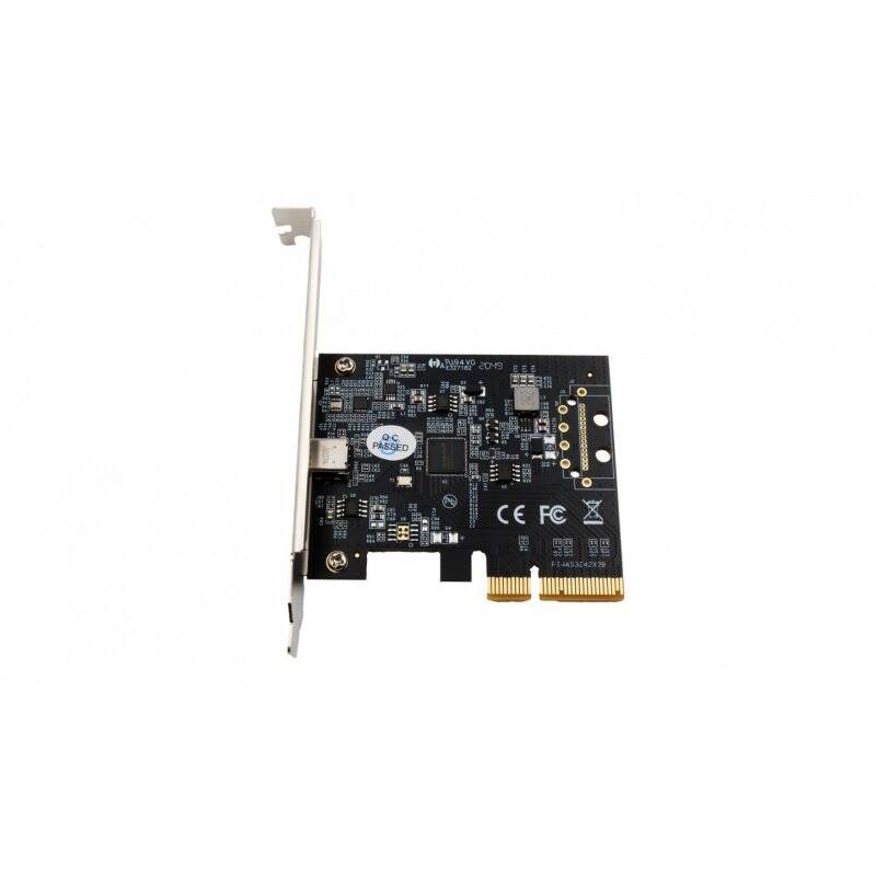 IO Exsys PCIe3.0 x4  1xType-C USB 3.2 Gen2x2  (EX-12011) LP inkl. Low-Profile Slotblech