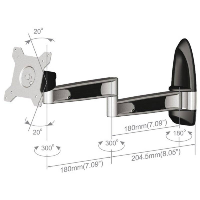LCD TFT Wandhalter Tronje AR210, 15"-2X", max.12kg