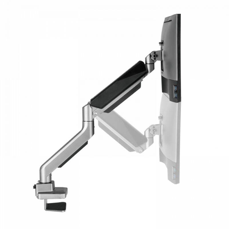 V7 DM1HDS support d'écran plat pour bureau 124,5 cm (49") Noir, Argent