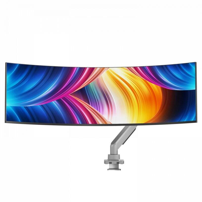 V7 DM1HDS support d'écran plat pour bureau 124,5 cm (49") Noir, Argent