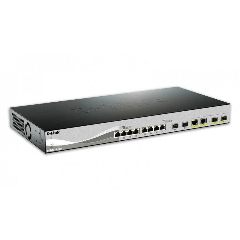 D-Link DXS-1210-12TC/E commutateur réseau Géré L2 10G Ethernet (100/1000/10000) 1U Noir, Argent