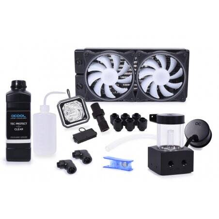 Alphacool XT45 Processeur Kit de refroidissement du liquide 12 cm Noir