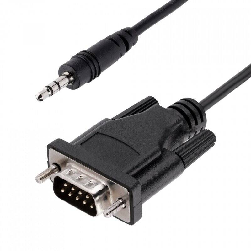 StarTech.com Câble Série DB9 vers 3.5mm de 1m - Câble RS232 DB9 Mâle à 3.5mm - Adaptateur Série DB9 à 3.5mm pour 
