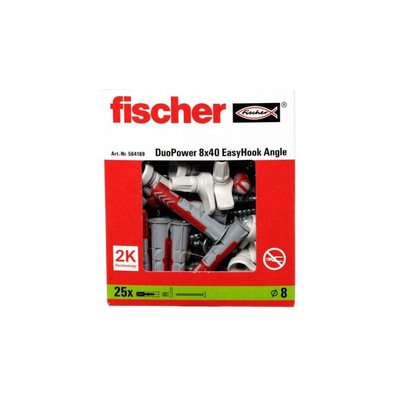 Fischer 564169 ancrage à vis et cheville murale 25 pièce(s) Kit de fiches murales et crochets