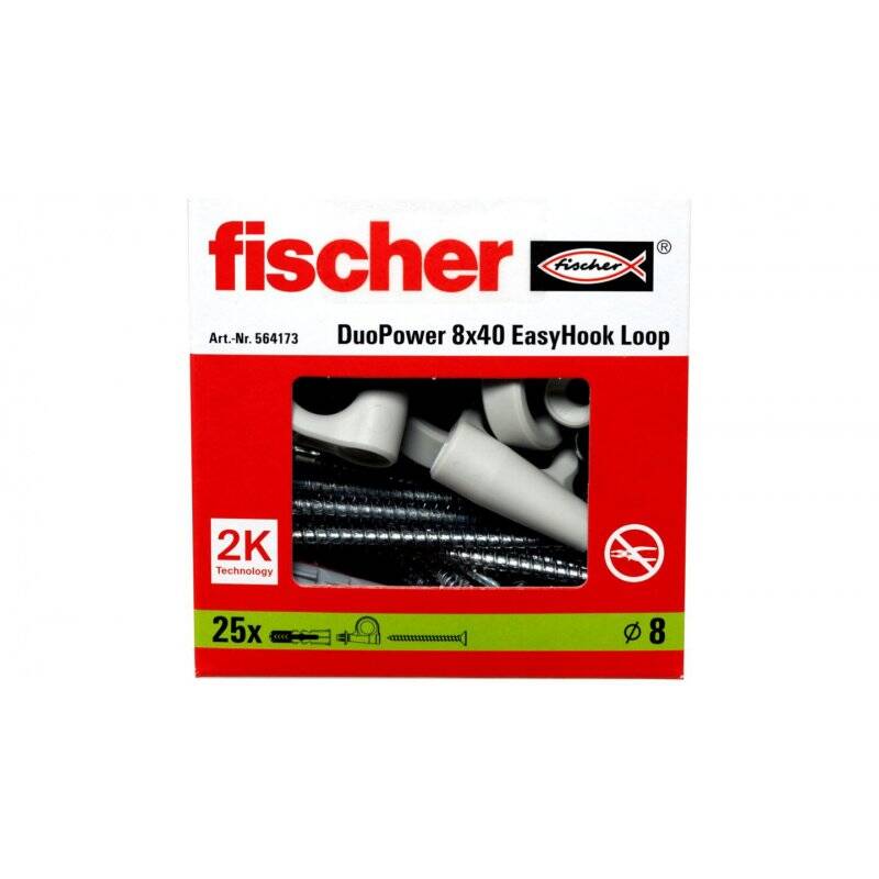 Fischer 564173 screw anchor / wall plug 25 pc(s) Screw hook & wall plug kit
