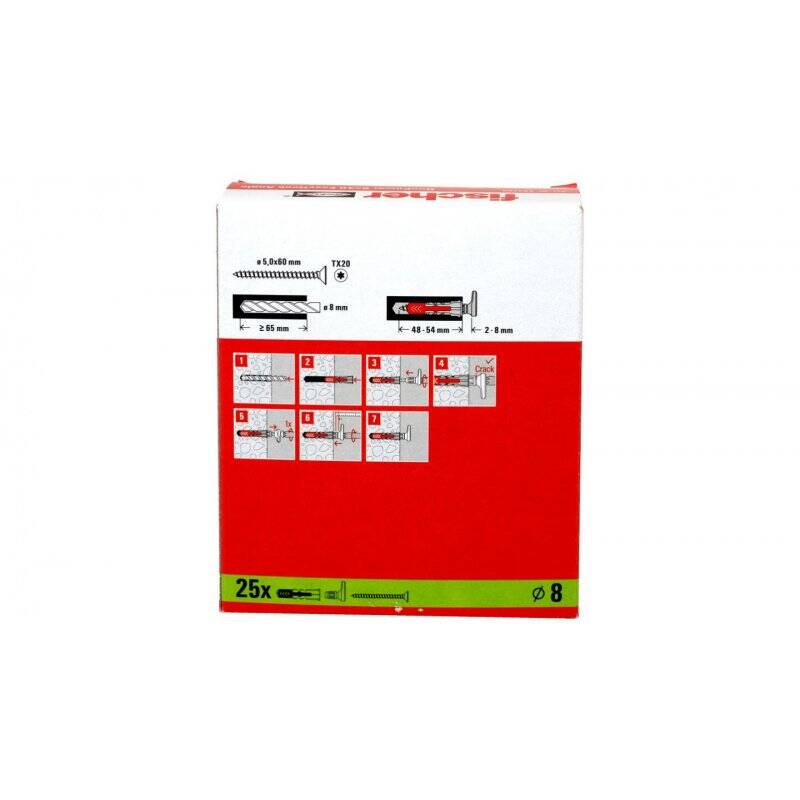 Fischer 564173 screw anchor / wall plug 25 pc(s) Screw hook & wall plug kit